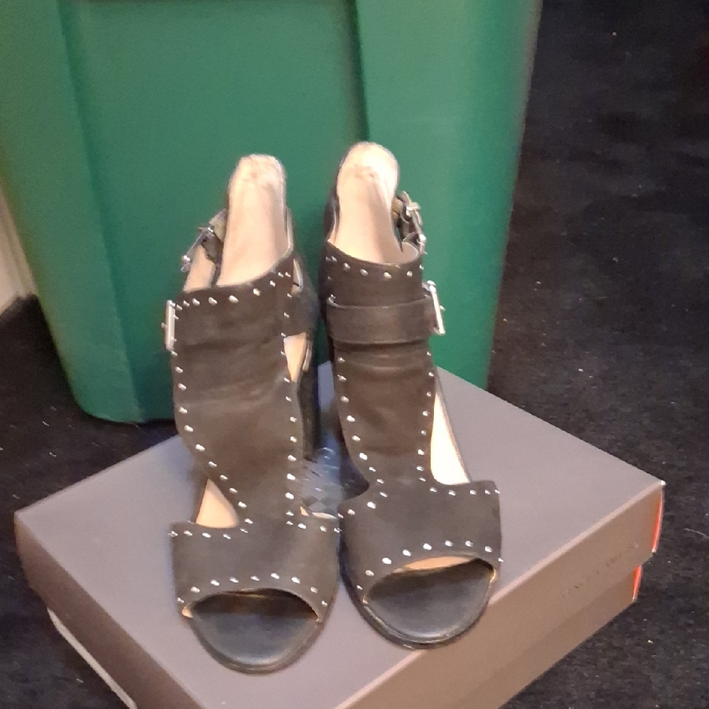 Vince Camuto Black Studded Heels